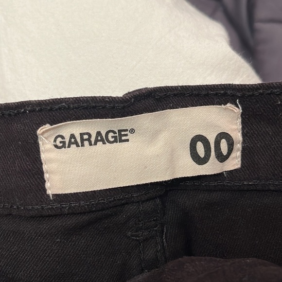 GARAGE Black Denim Shorts Size 00 Stretch - Picture 3 of 4
